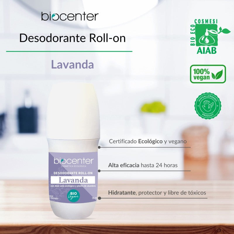 Desodorante natural Roll On - LAVANDA - Ecológico