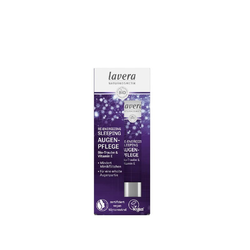 Contorno de ojos Sleeping Reparador con uva bio y vitamina E de Lavera