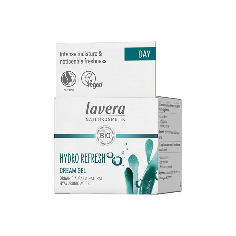 Crema gel Hydro Refresh algas y ácido hialurónico Lavera