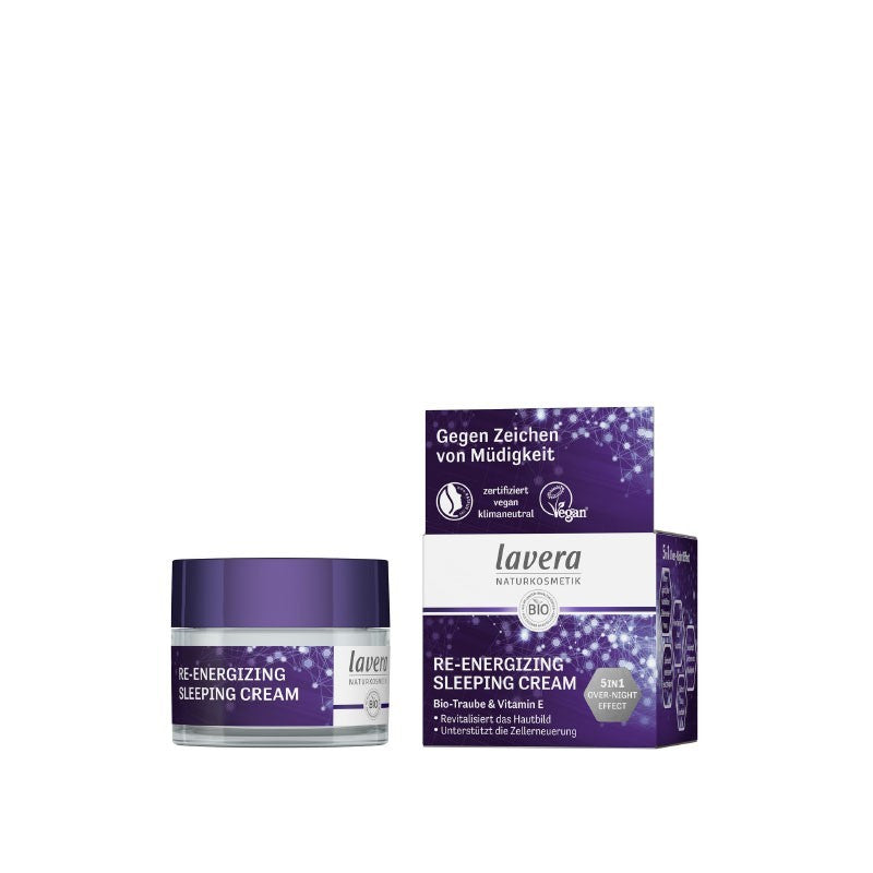 Crema sleeping reparadora uva bio y vitamina E Lavera 
