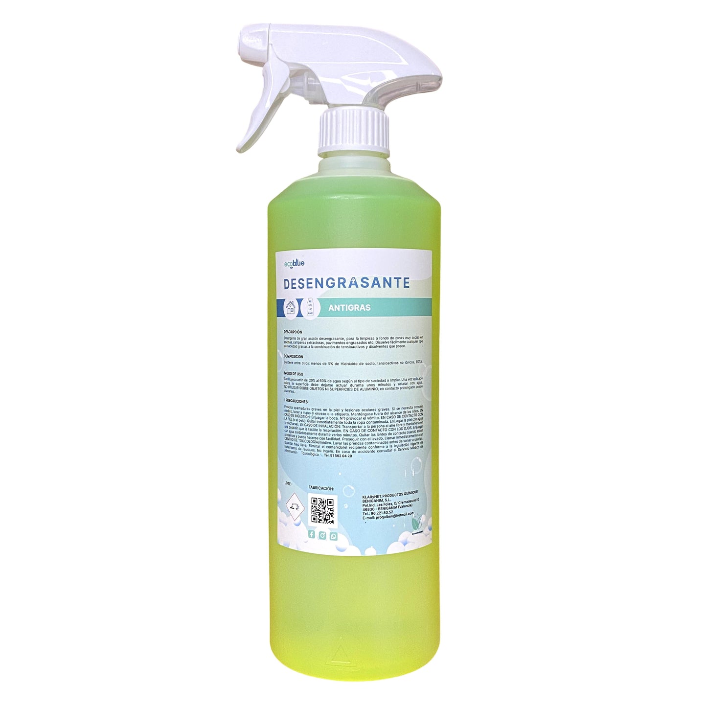 Desengrasante Profesional Ecológico - Limpieza Antigras Biodegradable 1L