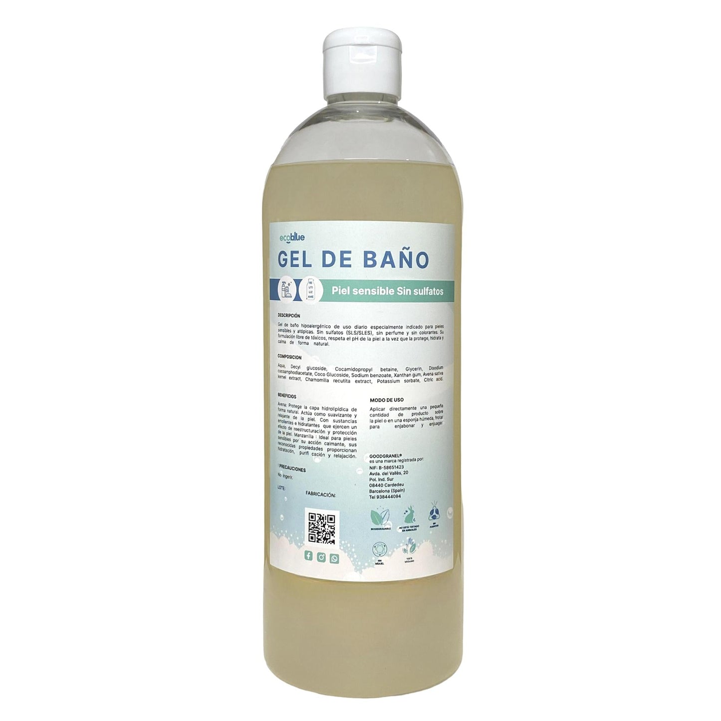 Gel De Baño Piel Sensible Sin Sulfatos 0,5L