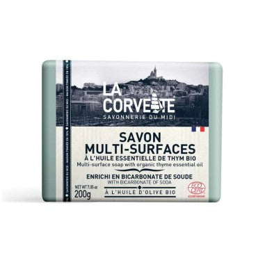 Jabón sólido multisuperficies Aceite tomillo Bio 200g La Corvette