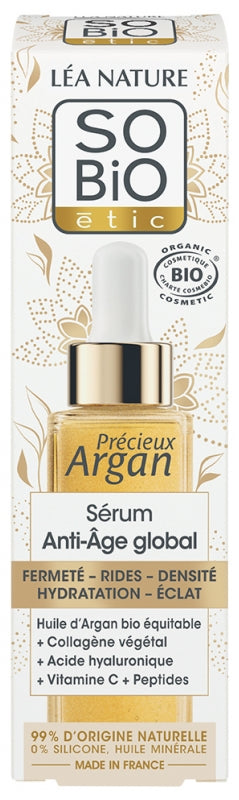 Sérum facial antiedad global argan SO’BiO