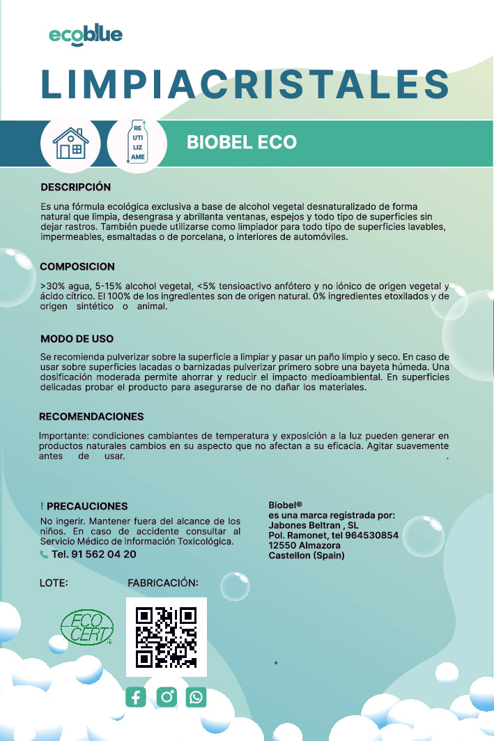 Limpiacristales Eco Biobel