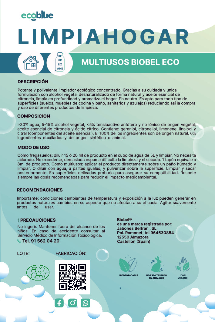 Limpiahogar Multiusos Eco Biobel