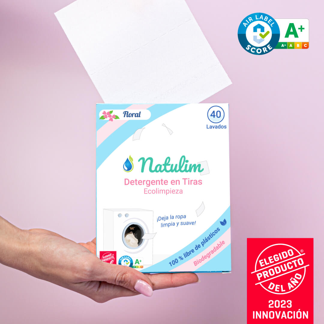 Eco-Tiras de Detergente Floral 40 lavados Natulim