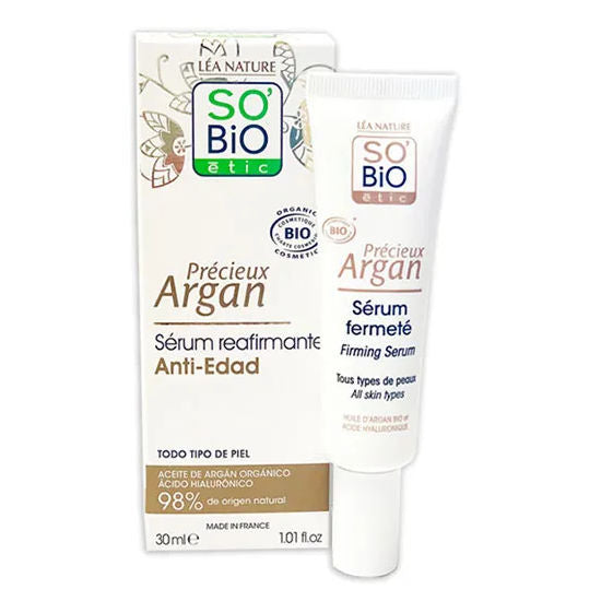 Sérum reafirmante antiedad ácido hialurónico & argan Bio SO'BiO