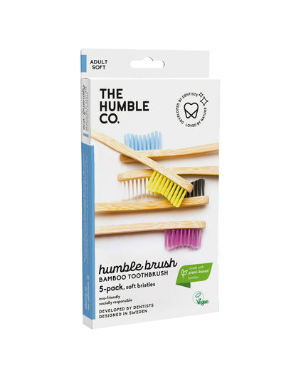 Cepillo De Dientes Bambú Adulto 5 Unidades - Suave