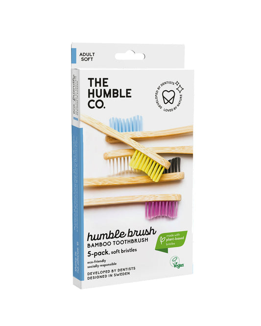Cepillo De Dientes Bambú Adulto 5 Unidades - Suave