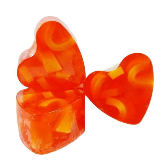 Jabón Forma Corazon Naranja