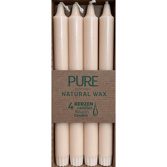 Velas De Cera Natural PURE 250X23 MM 4Ud