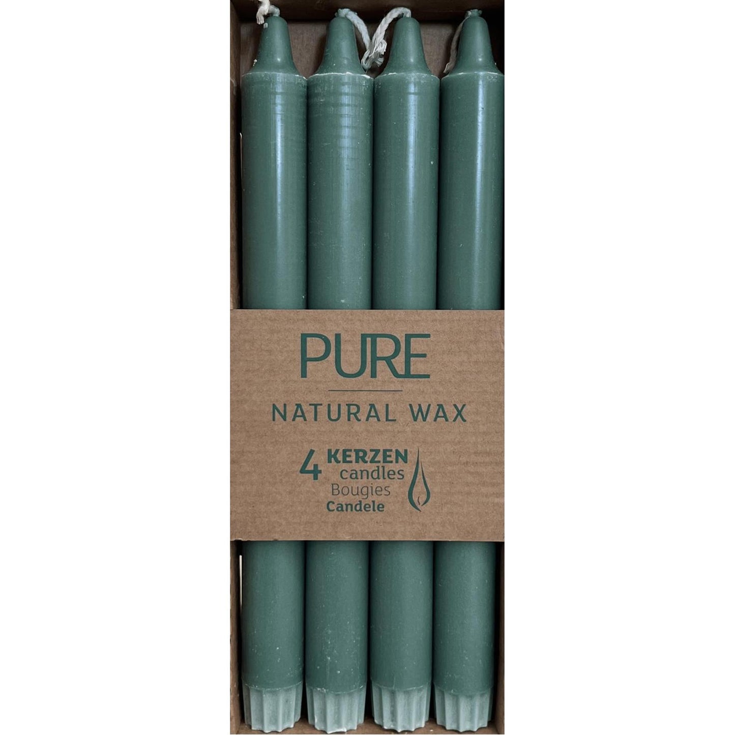 Velas De Cera Natural PURE 250X23 MM 4Ud