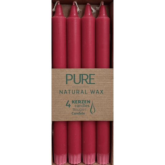 Velas De Cera Natural PURE 250X23 MM 4Ud