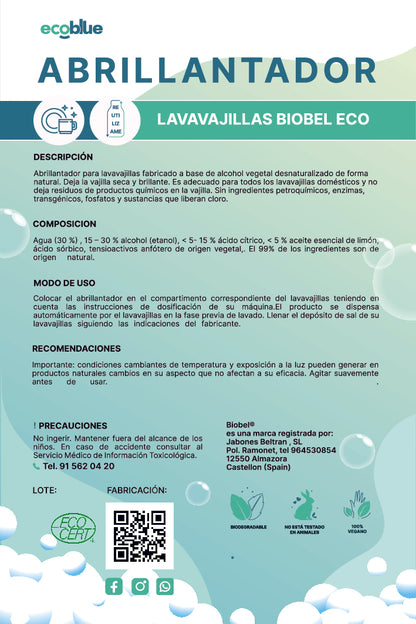 Abrillantador Lavavajillas Eco Biobel