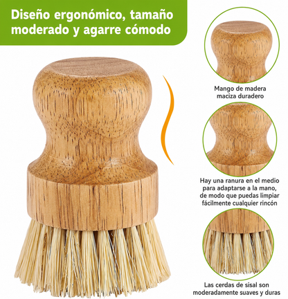 Cepillo para Fregar Platos de bambú