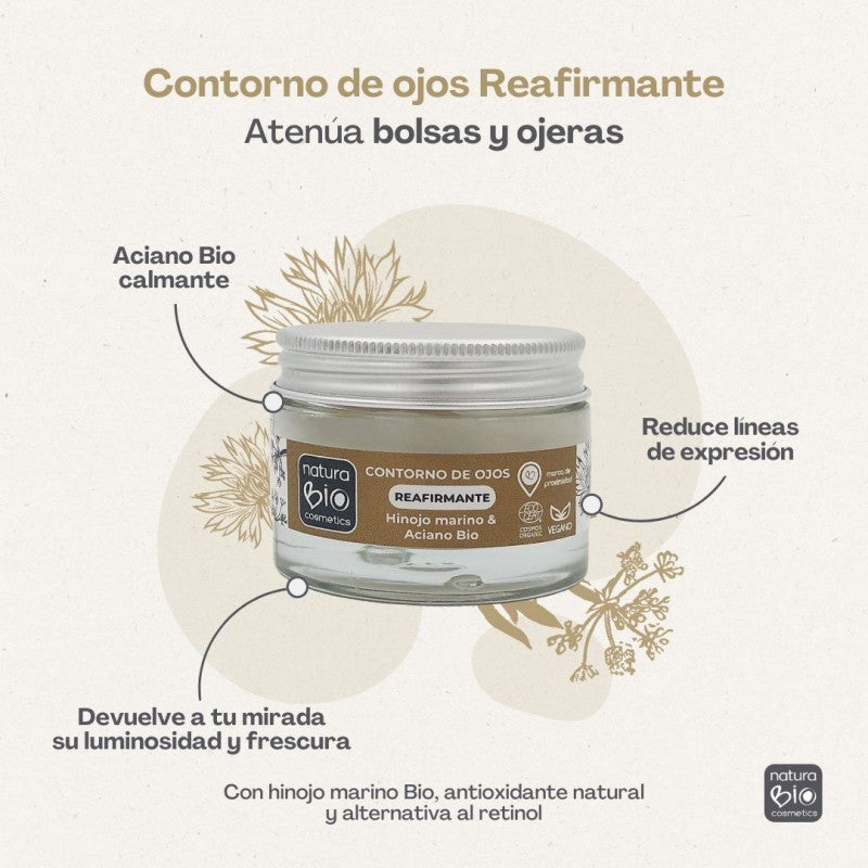 Contorno ojos Reafirmante Hinojo 30ml NaturaBIO Cosmetics