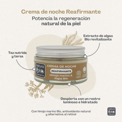 Crema de noche Reafirmante Hinojo 50ml NaturaBIO Cosmetics