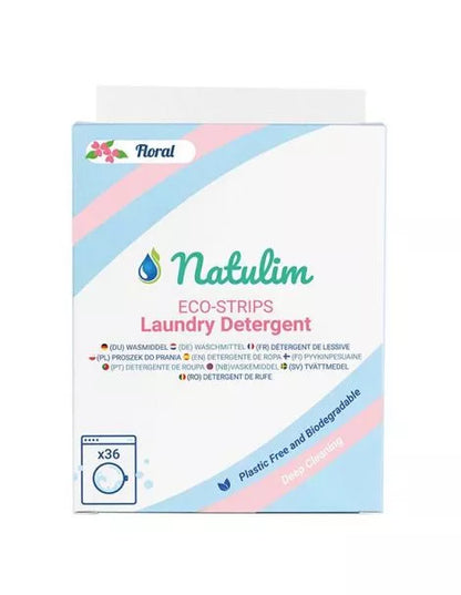 Eco-Tiras de Detergente Floral 40 lavados Natulim