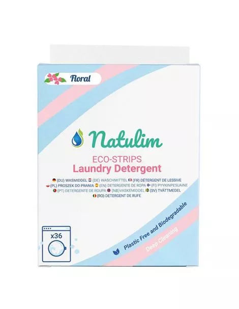 Eco-Tiras de Detergente Floral 40 lavados Natulim