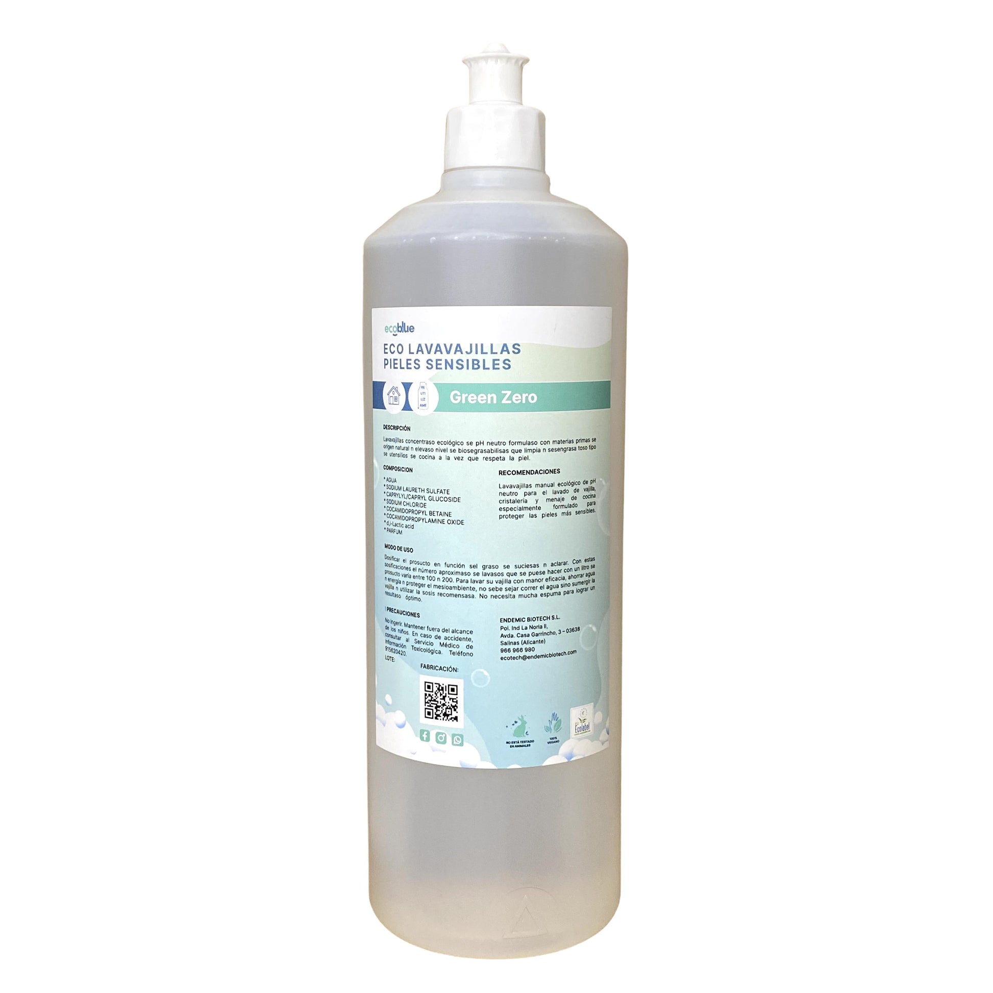 Eco Lavavajillas Pieles Sensibles Green Zero 1L