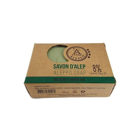 Jabón natural de alepo al 8% Té Verde