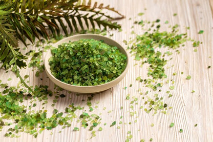 Sal de baño con aceite esencial de lemongrass